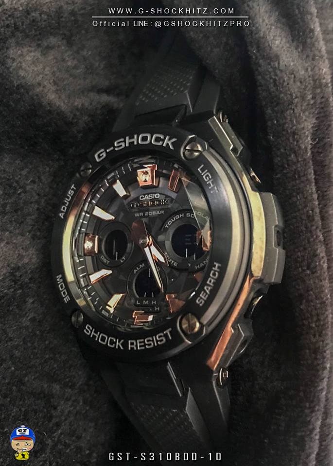 CASIO G-SHOCK นาฬิกาข้อมือ นาฬิกากันน้ำ นาฬิกาของแท้ ประกันศูนย์ CMG 1 ปี รุ่น GST-S310BDD-1A นาฬิกาสีดำ