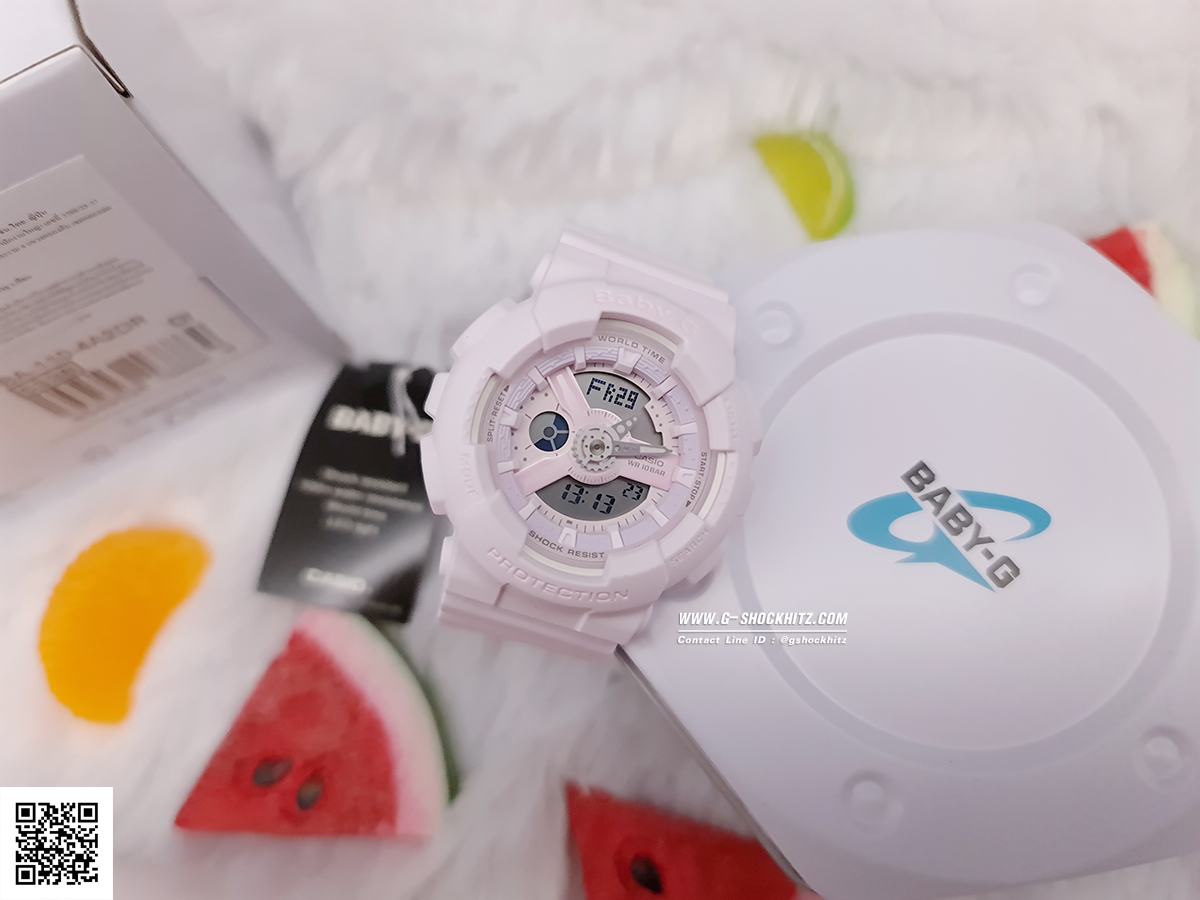 CASIO BABY-G นาฬิกาข้อมือ นาฬิกากันน้ำ นาฬิกาของแท้ ประกันศูนย์ CMG 1 ปี รุ่น BA-110-4A2 นาฬิกาสีชมพู