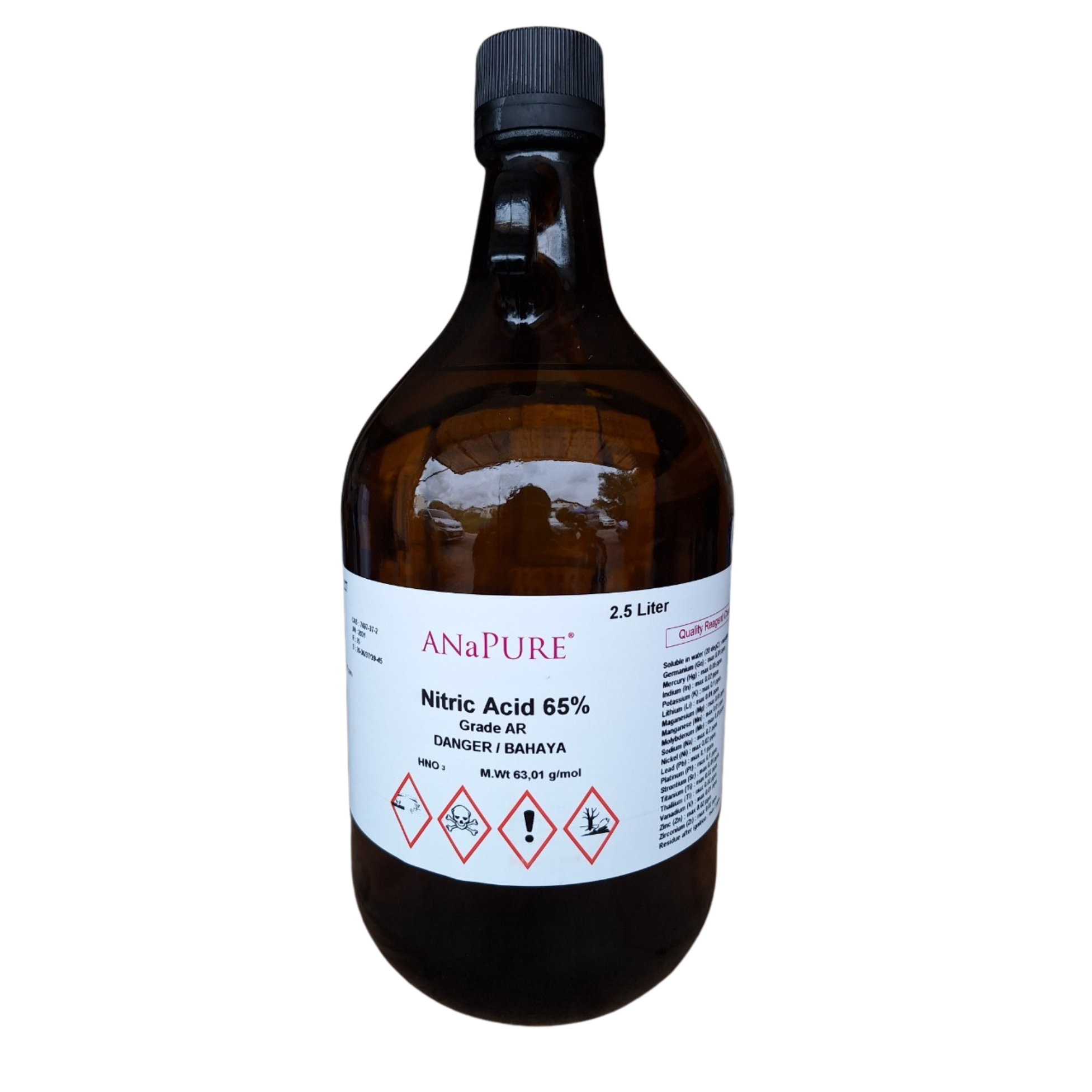 Nitric Acid 65%, AR 2.5L. ANaPURE™