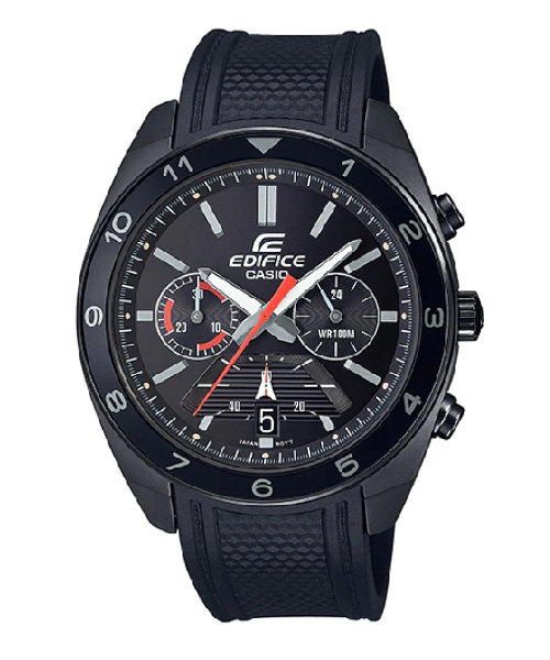 CASIO EDIFICE นาฬิกาข้อมือ นาฬิกากันน้ำ นาฬิกาของแท้ ประกันศูนย์ CMG 1 ปี รุ่น EFV-590PB-1A นาฬิกาสีดำ