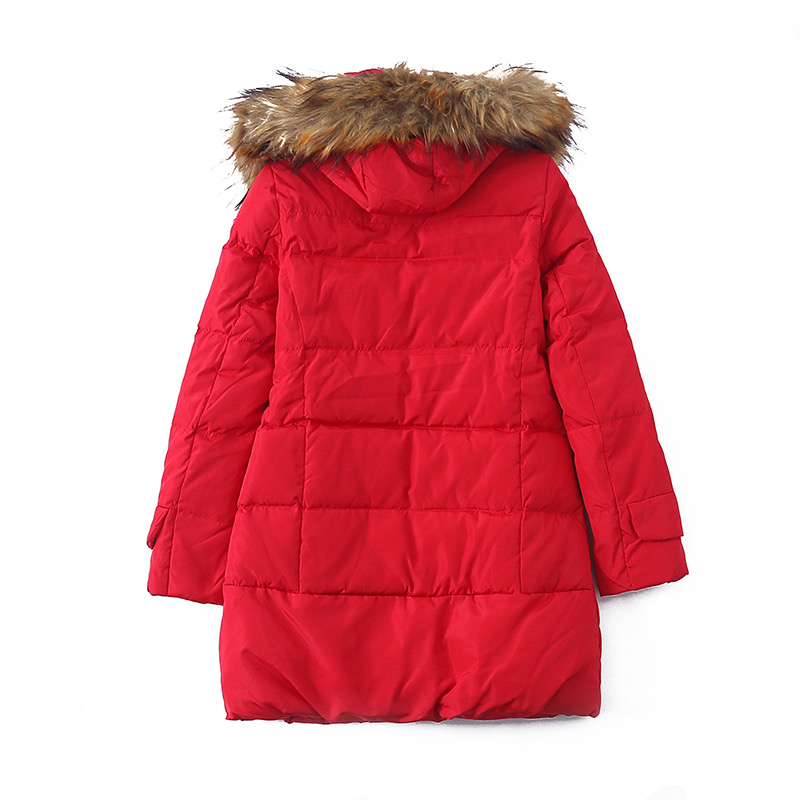 เสื้อกันหนาว ขนเป็ด เสื้อฮู้ดเฟอร์ บุนวมอุ่น สีแดง แบรนด์ LI YIN JOY (padded puffer coat สำเนา สำเนา