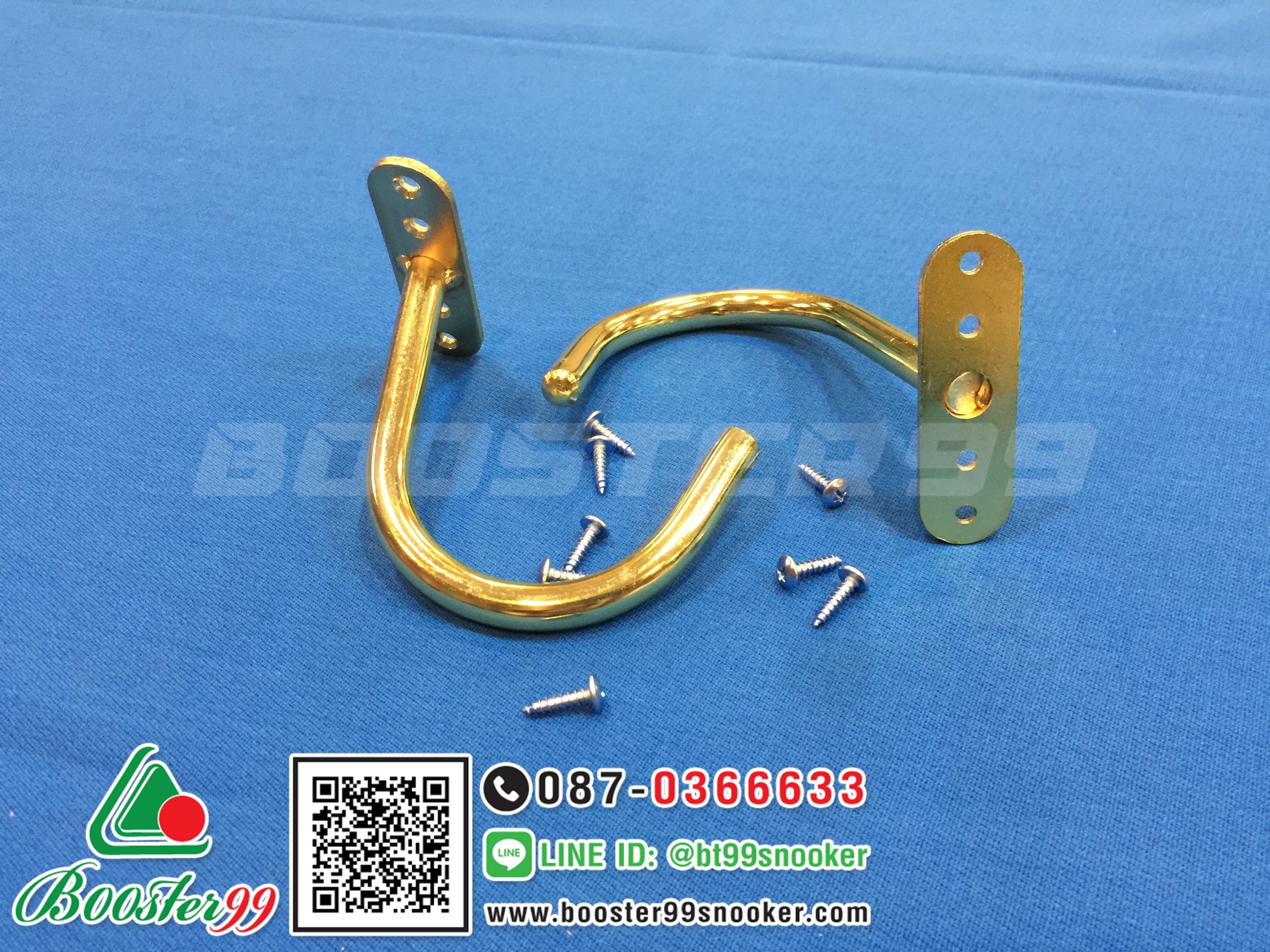 [KM04] ขอวางไม้เร็ท แบบยึดใต้โต๊ะ เหล็กชุบทอง (1คู่)