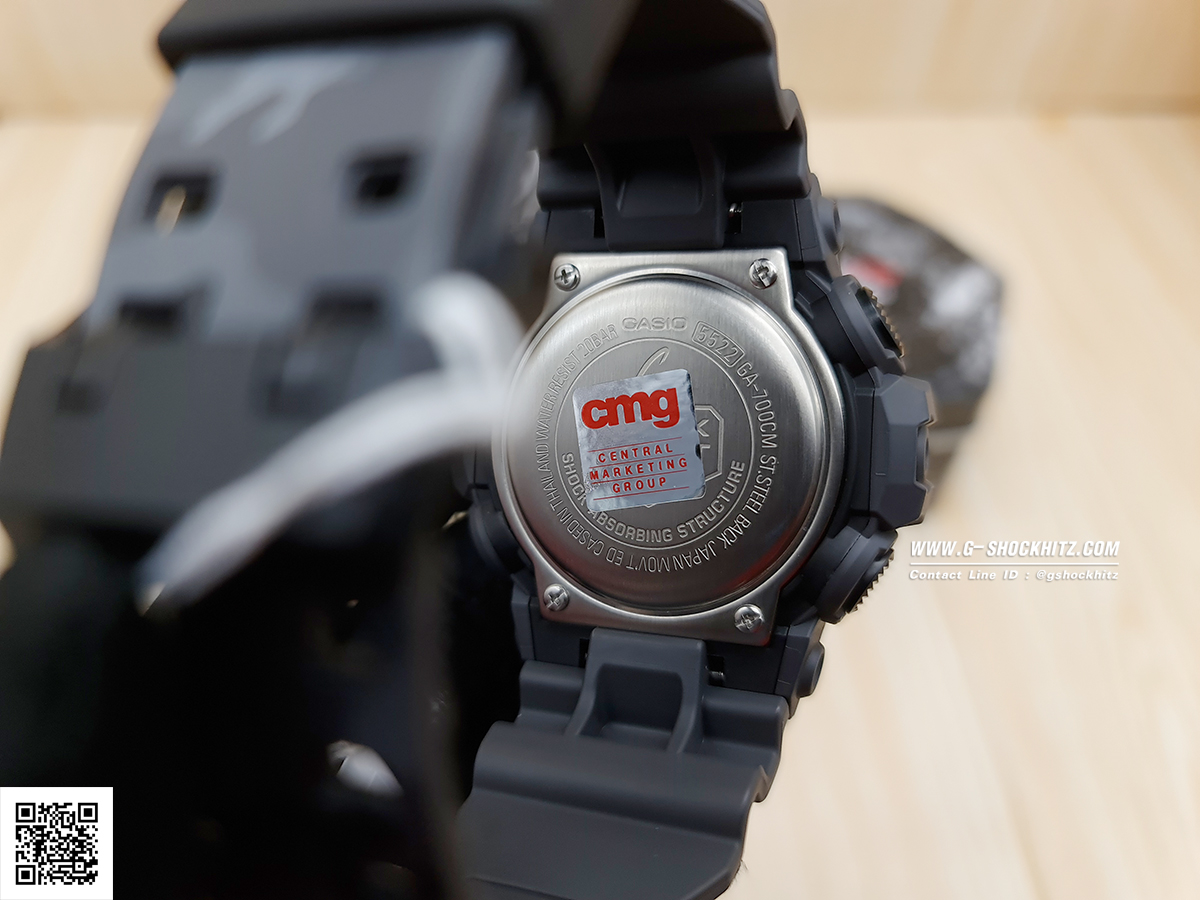 CASIO G-SHOCK นาฬิกาข้อมือ นาฬิกากันน้ำ นาฬิกาของแท้ ประกันศูนย์ CMG 1 ปี รุ่น GA-700CM-8A นาฬิกาสีเทา
