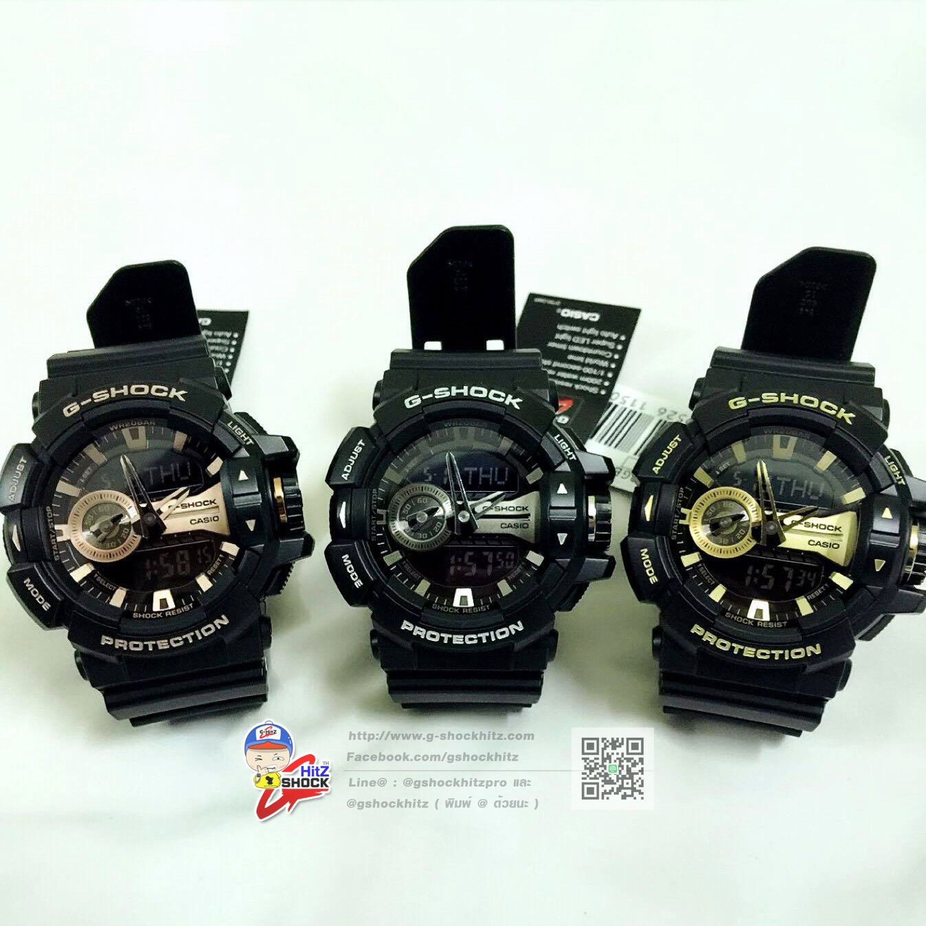 CASIO G-SHOCK นาฬิกาข้อมือ นาฬิกากันน้ำ นาฬิกาของแท้ ประกันศูนย์ CMG 1 ปี รุ่น GA-400GB-1A4 นาฬิกาสีดำ