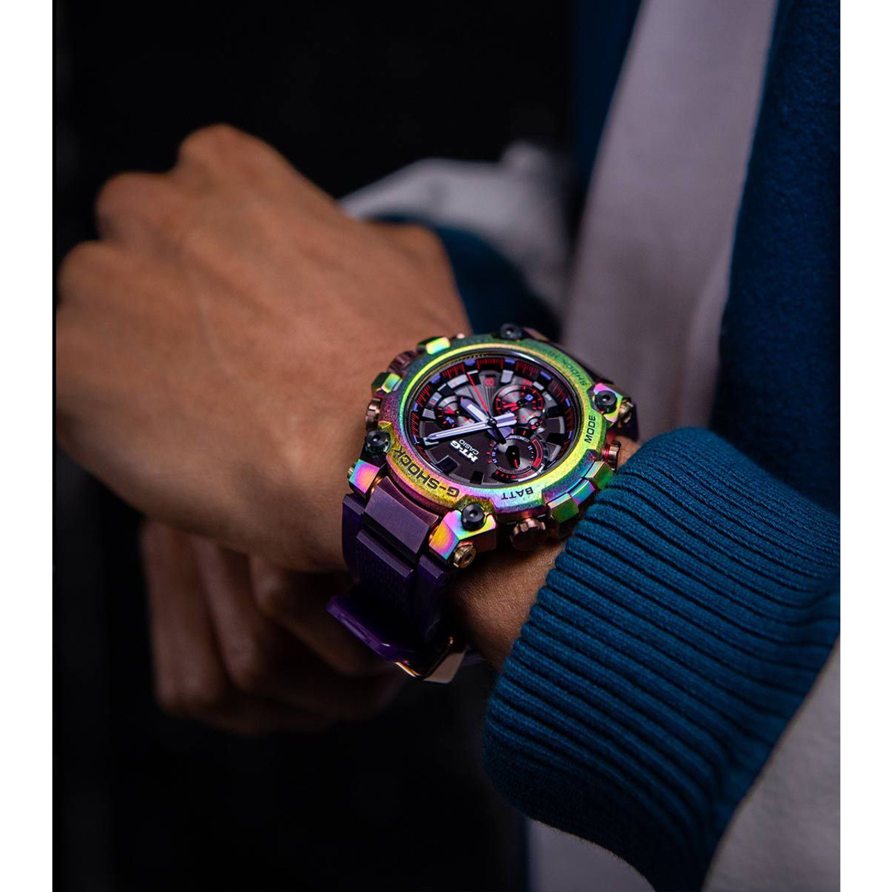 CASIO G-SHOCK นาฬิกาข้อมือ นาฬิกากันน้ำ นาฬิกาของแท้ ประกันศูนย์ CMG 1 ปี รุ่น MTG-B3000PRB-1A นาฬิกาสีดำ
