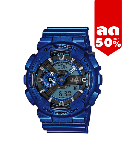 CASIO G-SHOCK นาฬิกาข้อมือ นาฬิกากันน้ำ นาฬิกาของแท้ ประกันศูนย์ CMG 1 ปี รุ่น GA-110NM-2A นาฬิกาสีน้ำ