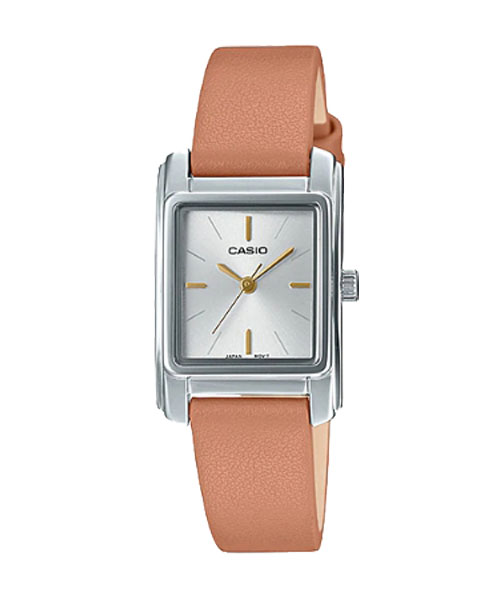 CASIO นาฬิกาคาสิโอ นาฬิกาข้อมือ นาฬิกากันน้ำ นาฬิกาของแท้ ประกันศูนย์ CMG 1 ปี รุ่น LTP-E165L-7A นาฬิกาสีน้้้ำตาล