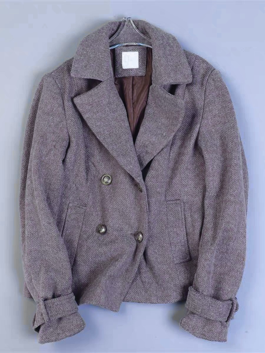 Pea coat เสื้อนอก กันหนาว trench coat collar ✨GIADA ✨ (ปกเฟอร์ถอดได้ค่ะ) WY1302