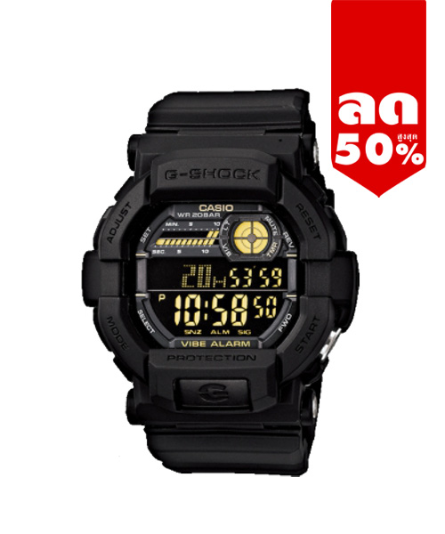 CASIO G-SHOCK นาฬิกาข้อมือ นาฬิกากันน้ำ นาฬิกาของแท้ ประกันศูนย์ CMG 1 ปี รุ่น GD-350-1B นาฬิกาสีดำ