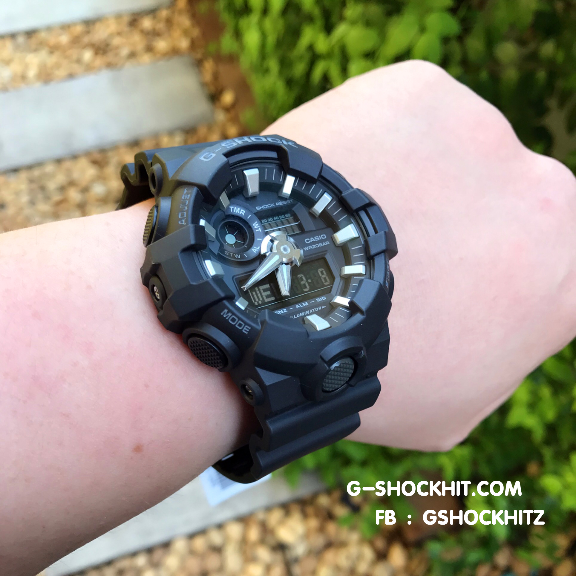 CASIO MID YEAR SALE G-SHOCK นาฬิกาข้อมือ นาฬิกากันน้ำ นาฬิกาของแท้ ประกันศูนย์ CMG 1 ปี รุ่น GA-700-1B นาฬิกาสีดำ