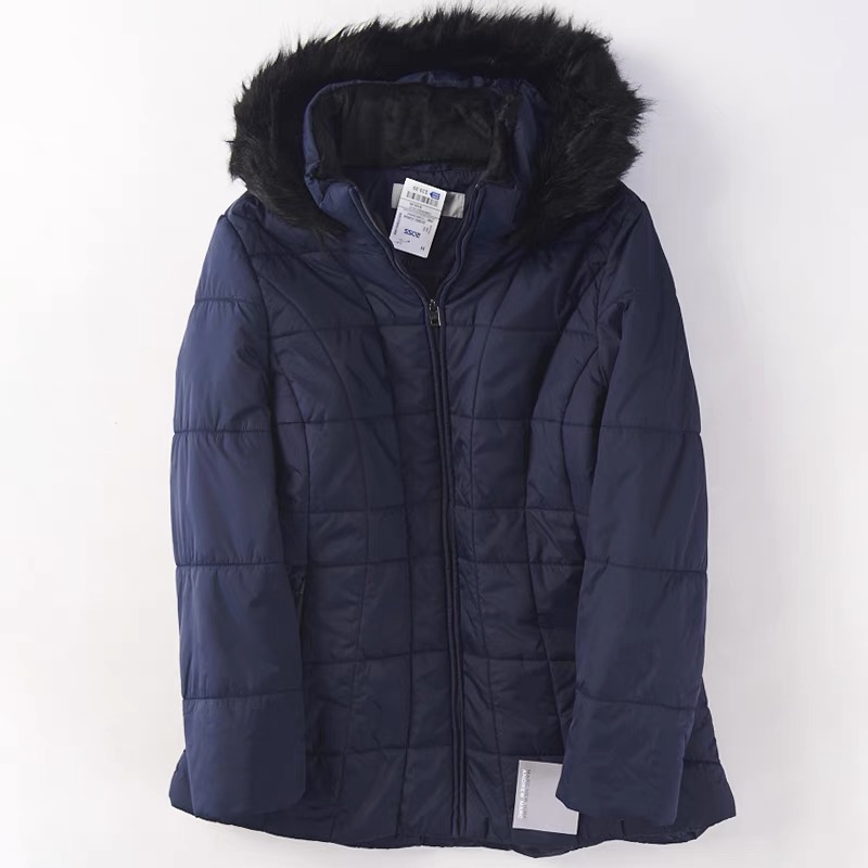 เสื้อโค้ท เสื้อกันหนาว ฮู้ด บุนวมอุ่น เนื้อผ้าสังเคราะห์ MARK NEW YORK (Padded puffer coat) ขาว
