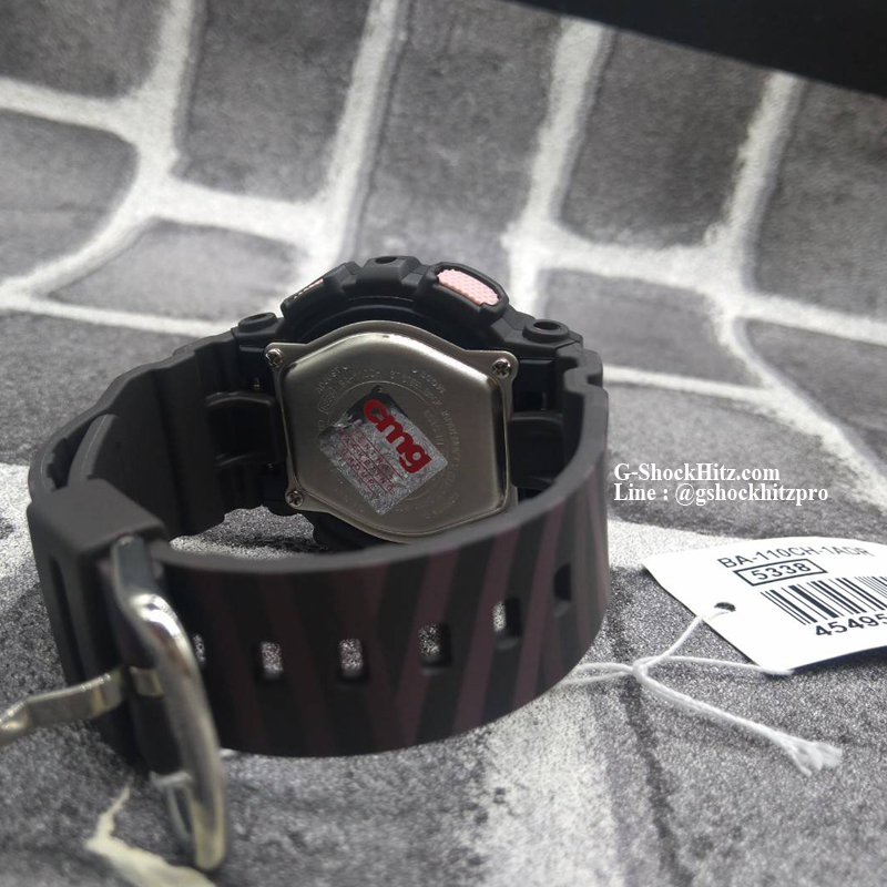 CASIO BABY-G นาฬิกาข้อมือ นาฬิกากันน้ำ นาฬิกาของแท้ ประกันศูนย์ CMG 1 ปี รุ่น BA-110CH-1A นาฬิกาสีดำ