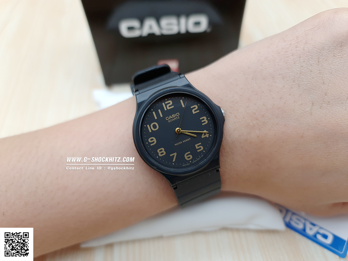 CASIO นาฬิกาคาสิโอ นาฬิกาข้อมือ นาฬิกากันน้ำ นาฬิกาของแท้ ประกันศูนย์ CMG 1 ปี รุ่น MQ-24-1B2 นาฬิกาสีดำ