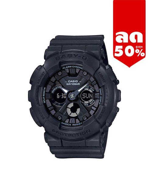 CASIO BABY-G นาฬิกาข้อมือ นาฬิกากันน้ำ นาฬิกาของแท้ ประกันศูนย์ CMG 1 ปี รุ่น BA-130-1A นาฬิกานาฬิกาสีดำ