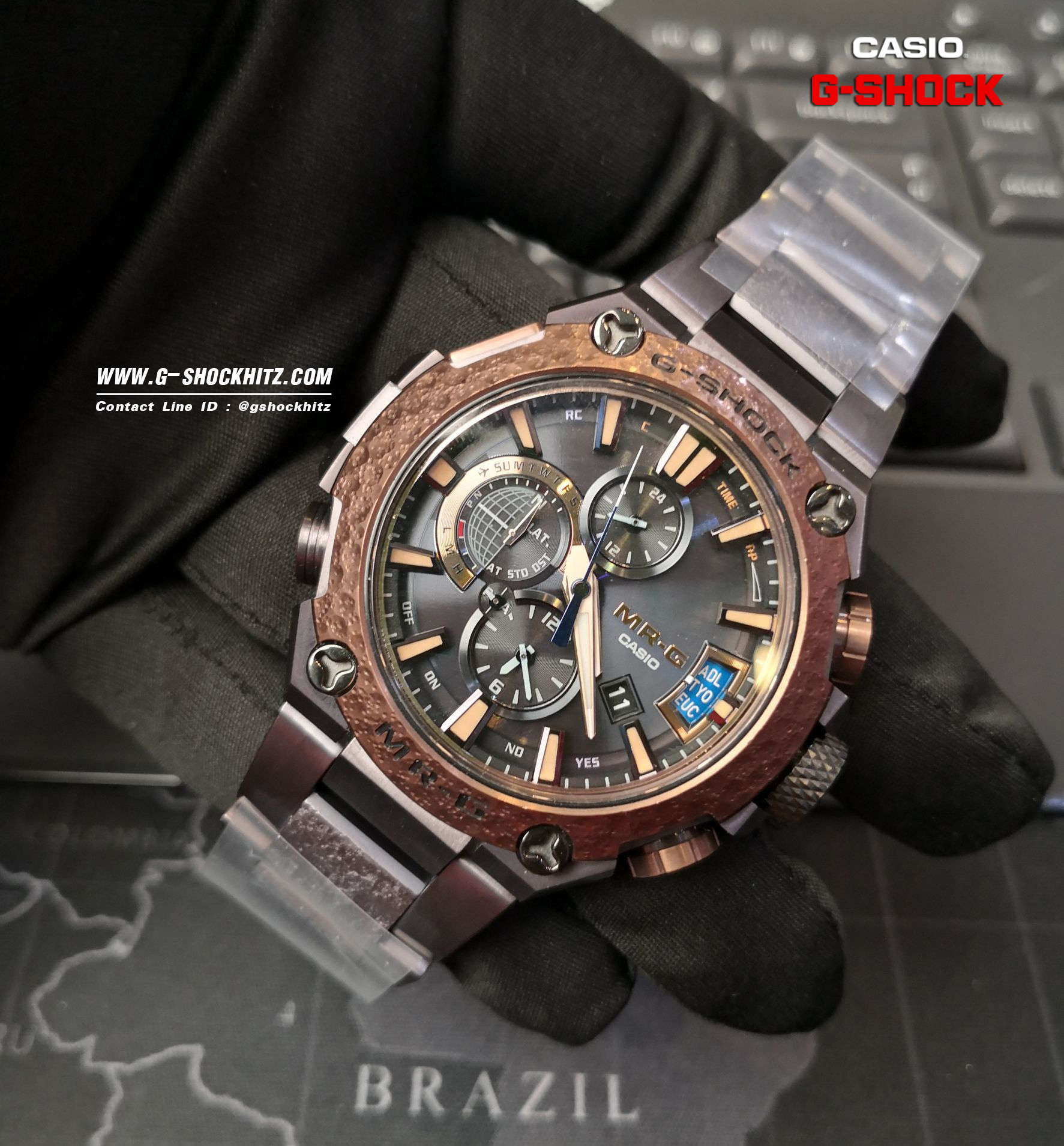 CASIO G-SHOCK นาฬิกาข้อมือ นาฬิกากันน้ำ นาฬิกาของแท้ ประกันศูนย์ CMG 1 ปี รุ่น MRG-G2000HA-1A นาฬิกาสีดำ