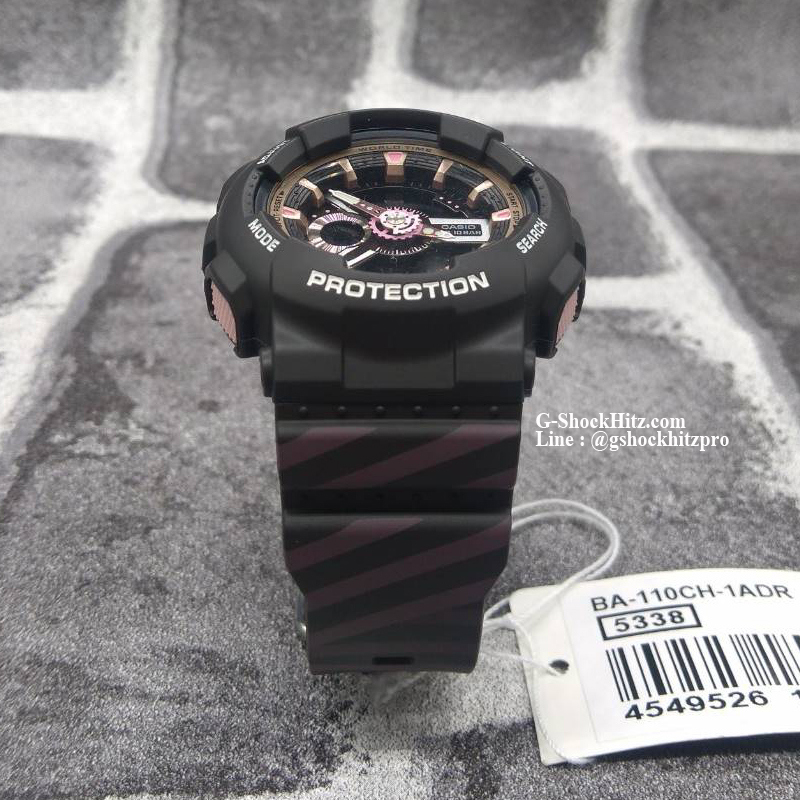 CASIO BABY-G นาฬิกาข้อมือ นาฬิกากันน้ำ นาฬิกาของแท้ ประกันศูนย์ CMG 1 ปี รุ่น BA-110CH-1A นาฬิกาสีดำ