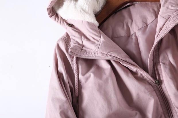 Jean pascale เสื้อโค้ทฮู้ดกันหนาว เสื้อปาร์กา parka สีชมพู แบรนด์ JEAN PASCALE ชมพู