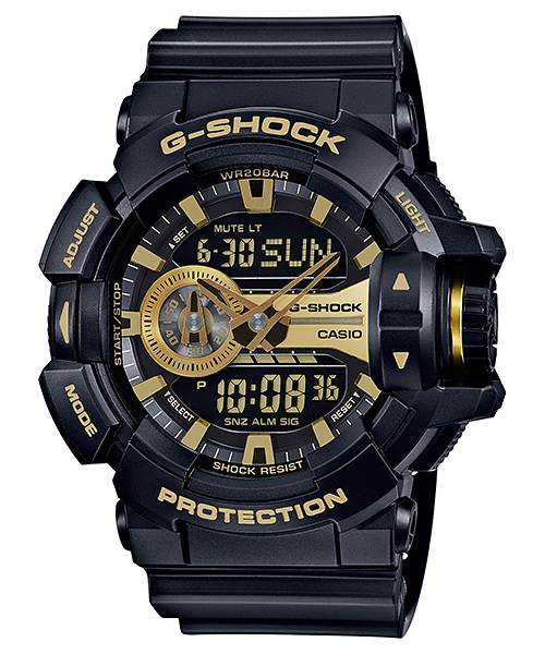 CASIO G-SHOCK นาฬิกาข้อมือ นาฬิกากันน้ำ นาฬิกาของแท้ ประกันศูนย์ CMG 1 ปี รุ่น GA-400GB-1A9 นาฬิกาสีดำ