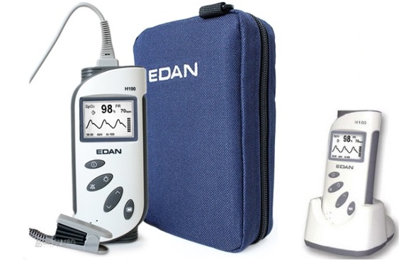 เครื่องวัดออกซิเจนปลายนิ้ว oximeter ยี่ห้อ edan รุ่น H100B สำหรับคลินิกและโรงพยาบาล