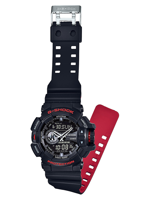 CASIO G-SHOCK นาฬิกาข้อมือ นาฬิกากันน้ำ นาฬิกาของแท้ ประกันศูนย์ CMG 1 ปี รุ่น GA-400HR-1A นาฬิกาสีดำ