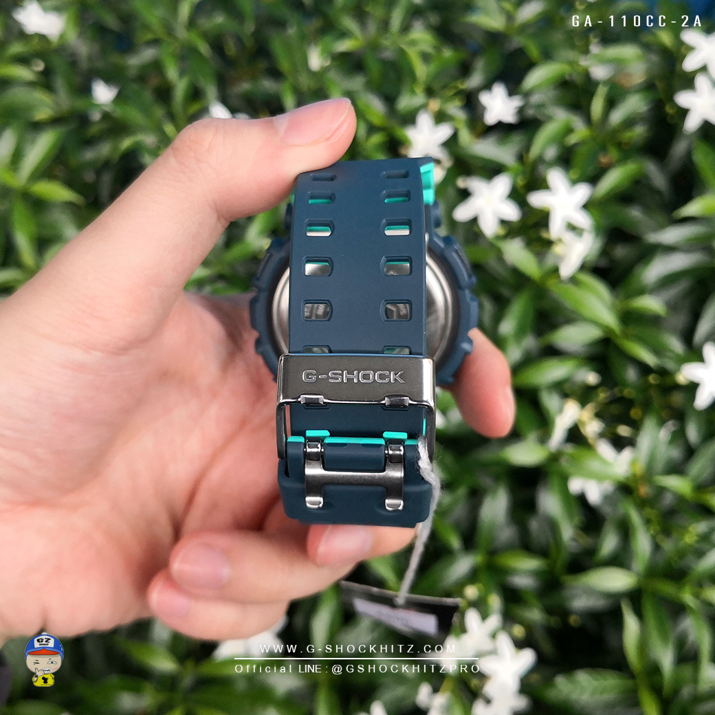 CASIO G-SHOCK นาฬิกาข้อมือ นาฬิกากันน้ำ นาฬิกาของแท้ ประกันศูนย์ CMG 1 ปี รุ่น GA-110CC-2A นาฬิกาสีเขียว