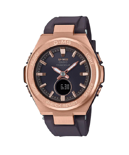 CASIO G-MS นาฬิกาข้อมือ นาฬิกากันน้ำ นาฬิกาของแท้ ประกันศูนย์ CMG 1 ปี รุ่น MSG-S200G-5A นาฬิกาสีน้ำตาล