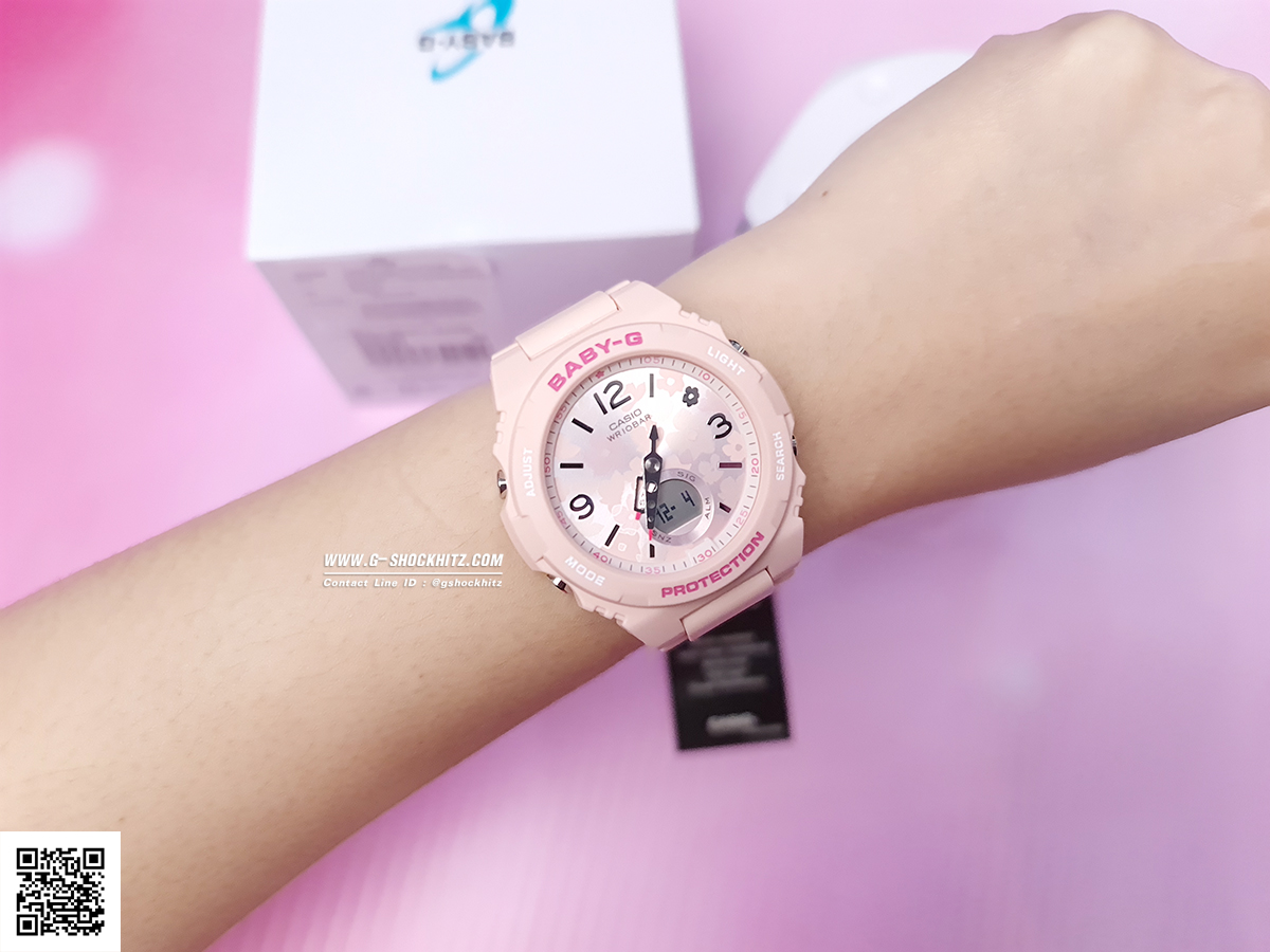 CASIO MID YEAR SALE BABY-G พร้อมส่ง นาฬิกาข้อมือ นาฬิกากันน้ำ นาฬิกาของแท้ ประกันศูนย์ CMG 1 ปี รุ่น BGA-260FL-4A นาฬิกาสีส้ม