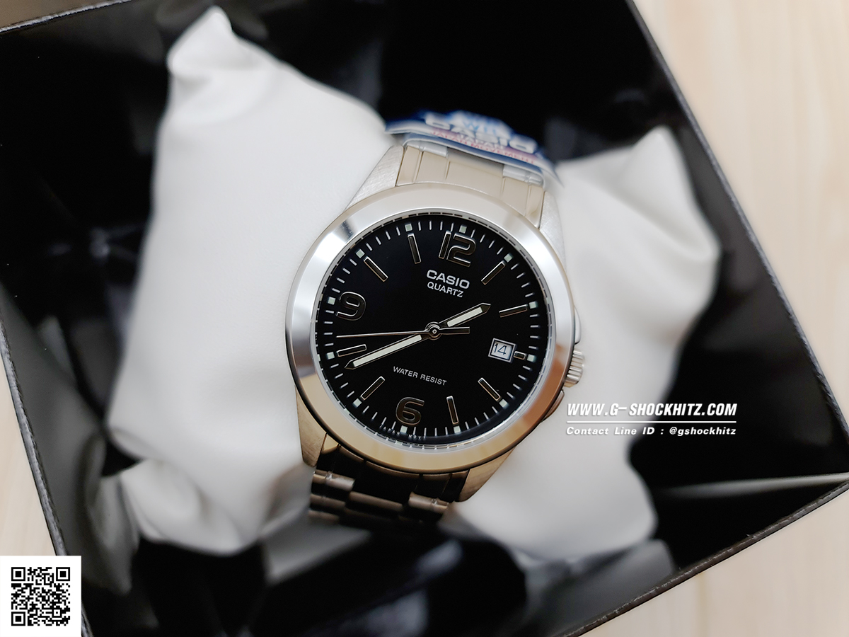 CASIO นาฬิกาคาสิโอ นาฬิกาข้อมือ นาฬิกากันน้ำ นาฬิกาของแท้ ประกันศูนย์ CMG 1 ปี รุ่น MTP-1215A-1A นาฬิกาสีเงิน