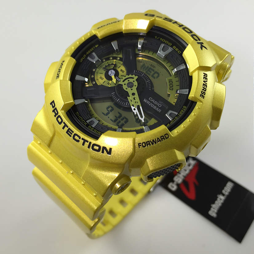 CASIO G-SHOCK นาฬิกาข้อมือ นาฬิกากันน้ำ นาฬิกาของแท้ ประกันศูนย์ CMG 1 ปี รุ่น GA-110NM-9A นาฬิกาสีเหลือง