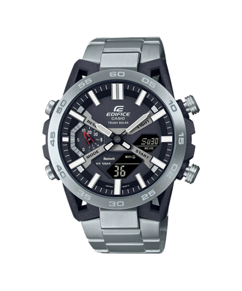 CASIO EDIFICE นาฬิกาข้อมือ นาฬิกากันน้ำ นาฬิกาของแท้ ประกันศูนย์ CMG 1 ปี รุ่น ECB-2000D-1A นาฬิกาสีเงิน