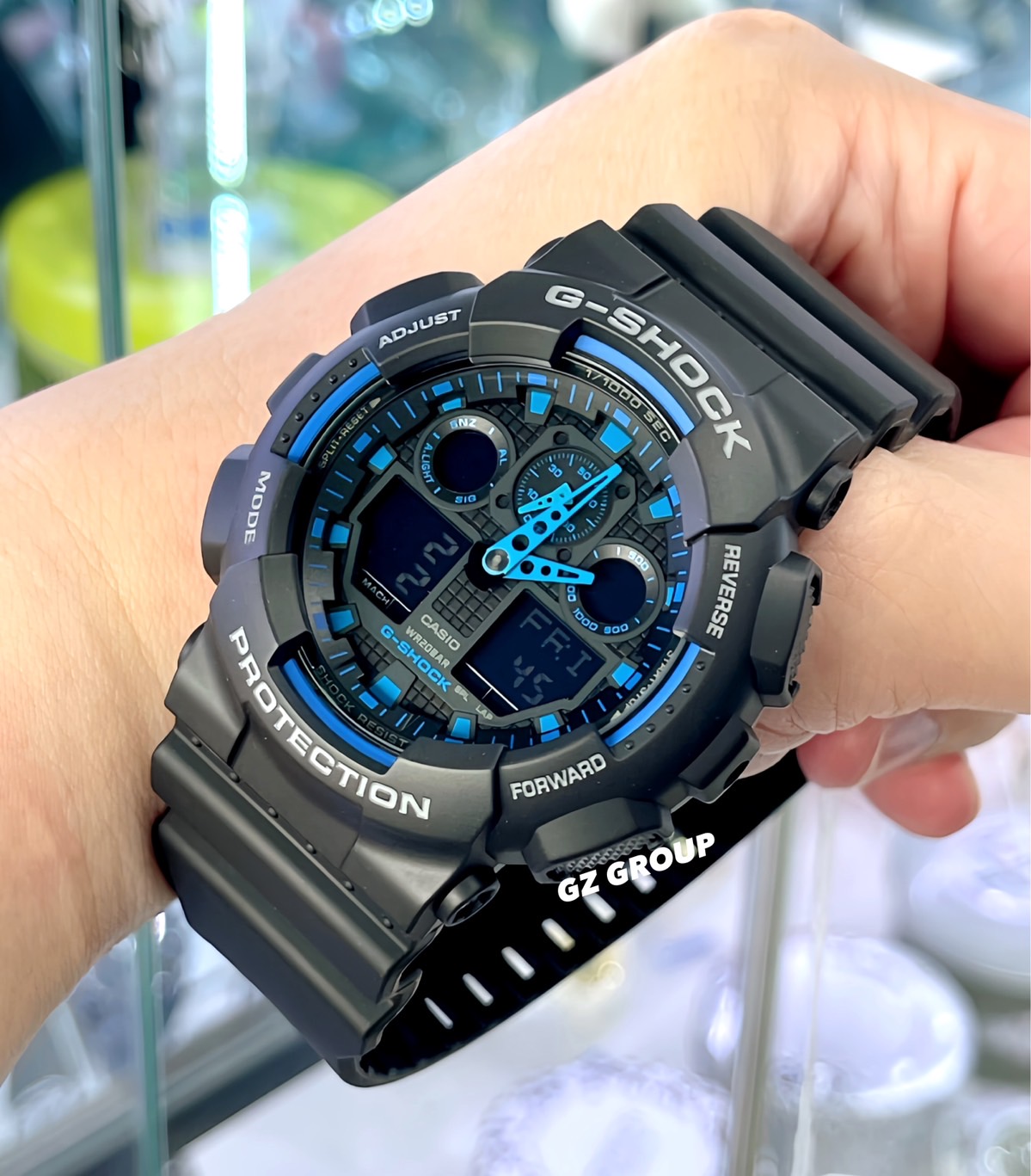 CASIO G-SHOCK นาฬิกาข้อมือ นาฬิกากันน้ำ นาฬิกาของแท้ ประกันศูนย์ CMG 1 ปี รุ่น GA-100-1A2 นาฬิกาสีดำ
