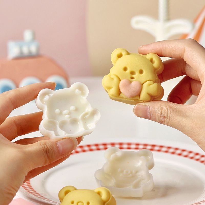 พิมพ์กดขนมแบบสปริงลายน้องหมี 2 ลาย 50 กรัม