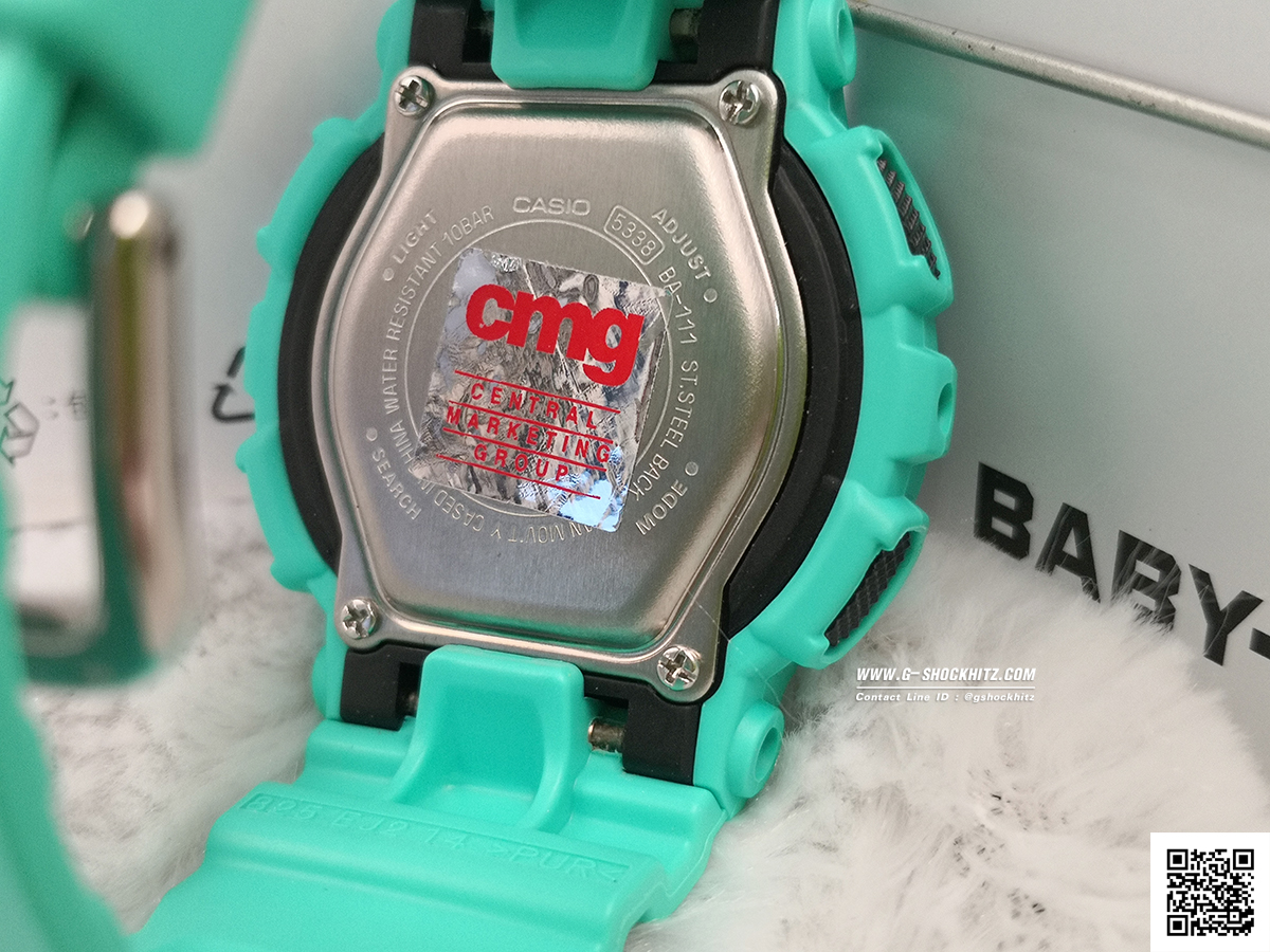 CASIO BABY-G นาฬิกาข้อมือ นาฬิกากันน้ำ นาฬิกาของแท้ ประกันศูนย์ CMG 1 ปี รุ่น BA-111-3A นาฬิกาสีเขียว