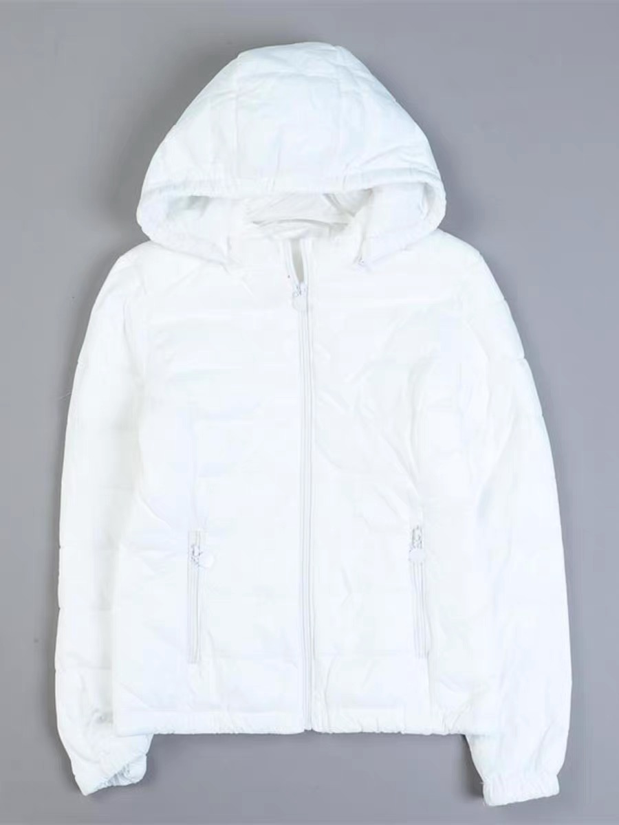 เสื้อกันหนาว บุนวมอุ่น แต่งเฟอร์ ฮู้ด สีขาวครีม LH สำเนา นู้ด