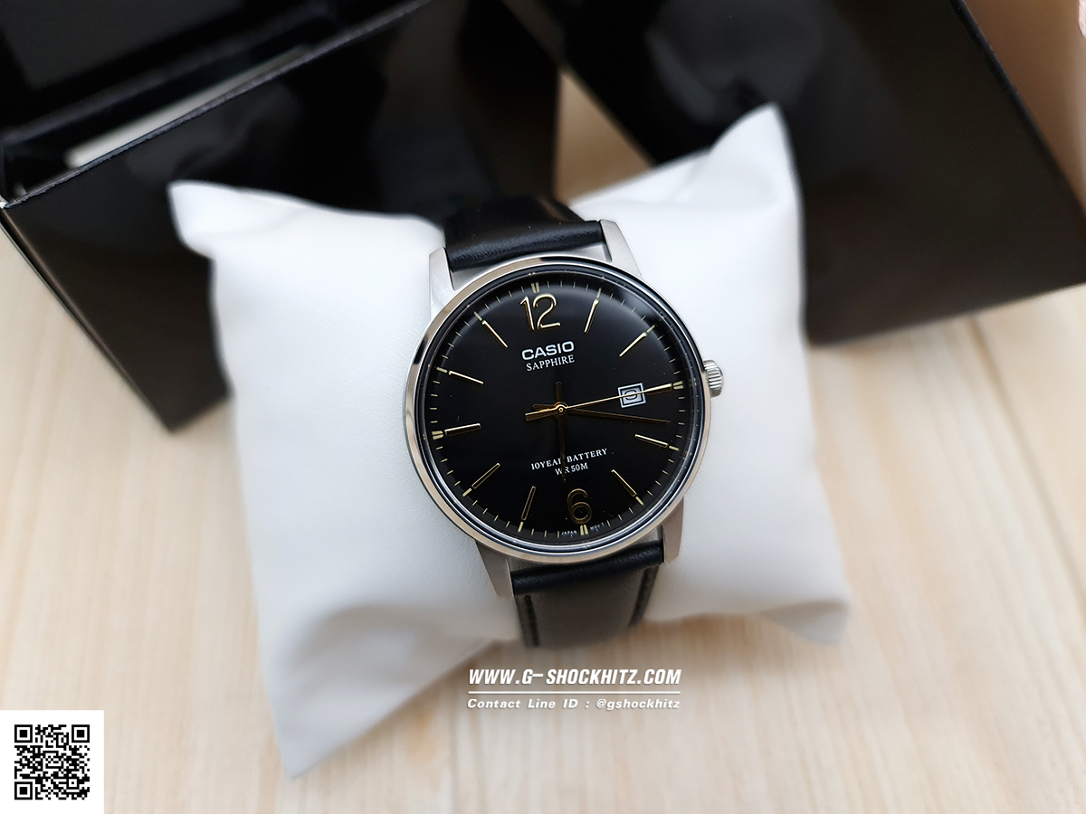 CASIO นาฬิกาคาสิโอ นาฬิกาข้อมือ นาฬิกากันน้ำ นาฬิกาของแท้ ประกันศูนย์ CMG 1 ปี รุ่น MTS-110L-1A นาฬิกาสีดำ
