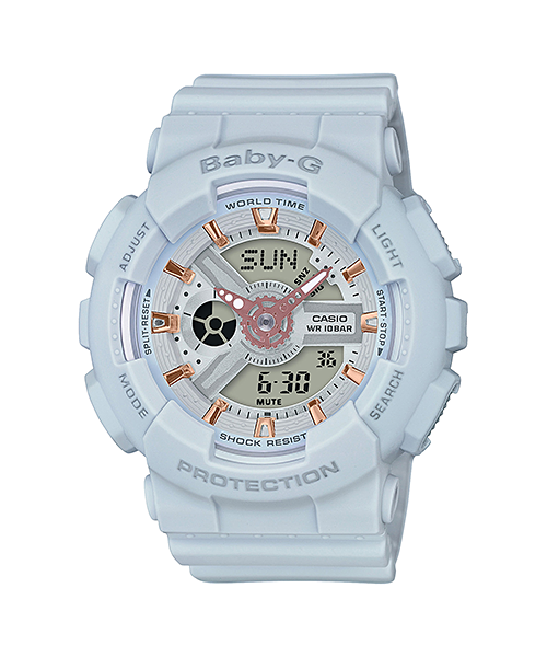CASIO BABY-G นาฬิกาข้อมือ นาฬิกากันน้ำ นาฬิกาของแท้ ประกันศูนย์ CMG 1 ปี รุ่น BA-110GA-8A นาฬิกาสีฟ้า