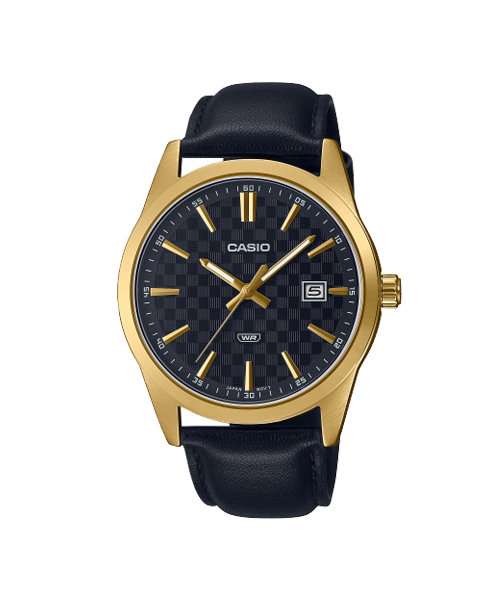 CASIO นาฬิกาคาสิโอ นาฬิกาข้อมือ นาฬิกากันน้ำ นาฬิกาของแท้ ประกันศูนย์ CMG 1 ปี รุ่น MTP-VD03GL-1A นาฬิกาสีดำ