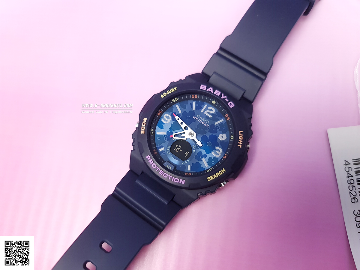 CASIO BABY-G นาฬิกาข้อมือ นาฬิกากันน้ำ นาฬิกาของแท้ ประกันศูนย์ CMG 1 ปี รุ่น BGA-260FL-2A นาฬิกาสีน้ำเงิน