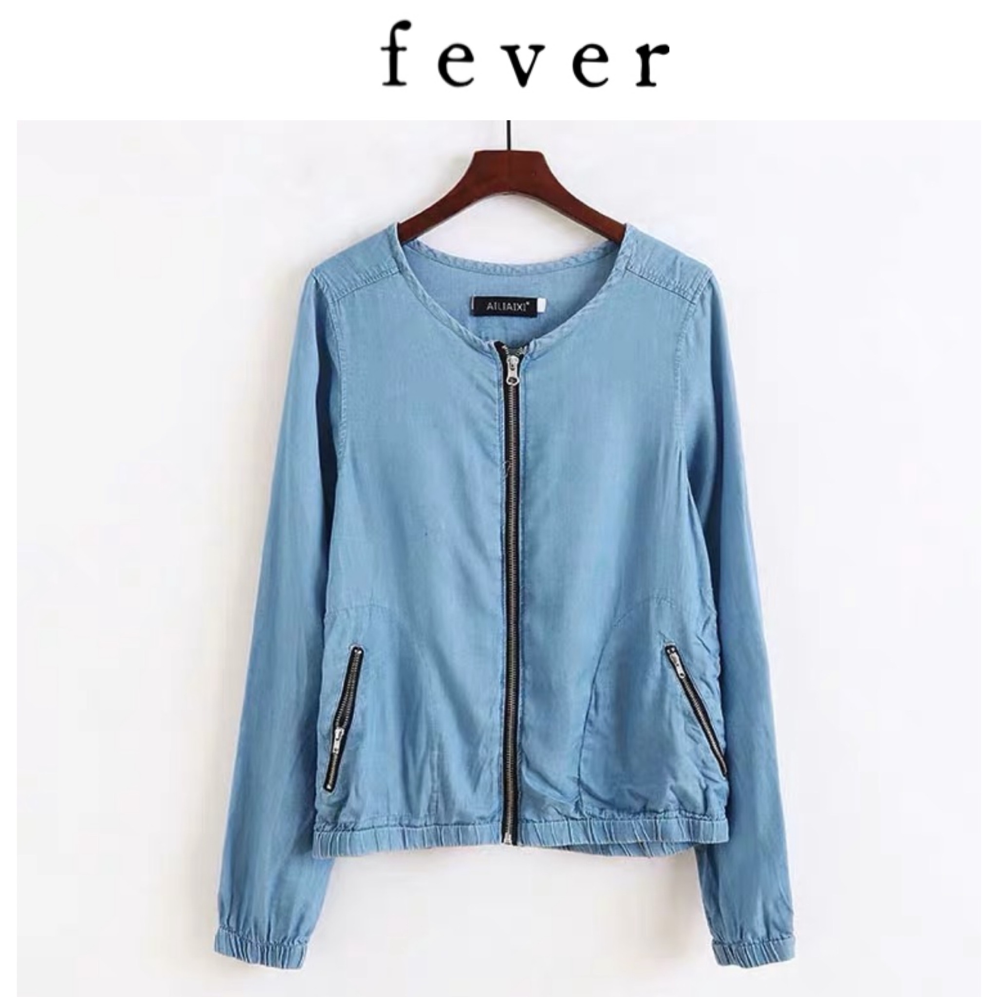 Fever เสื้อคลุม เสื้อแจ็คเก็ต สียีนส์ฟอก คอกลม แบรนด์ fever ผ้านุ่ม สวย เนื้อผ้าไม่หนาค่ะ