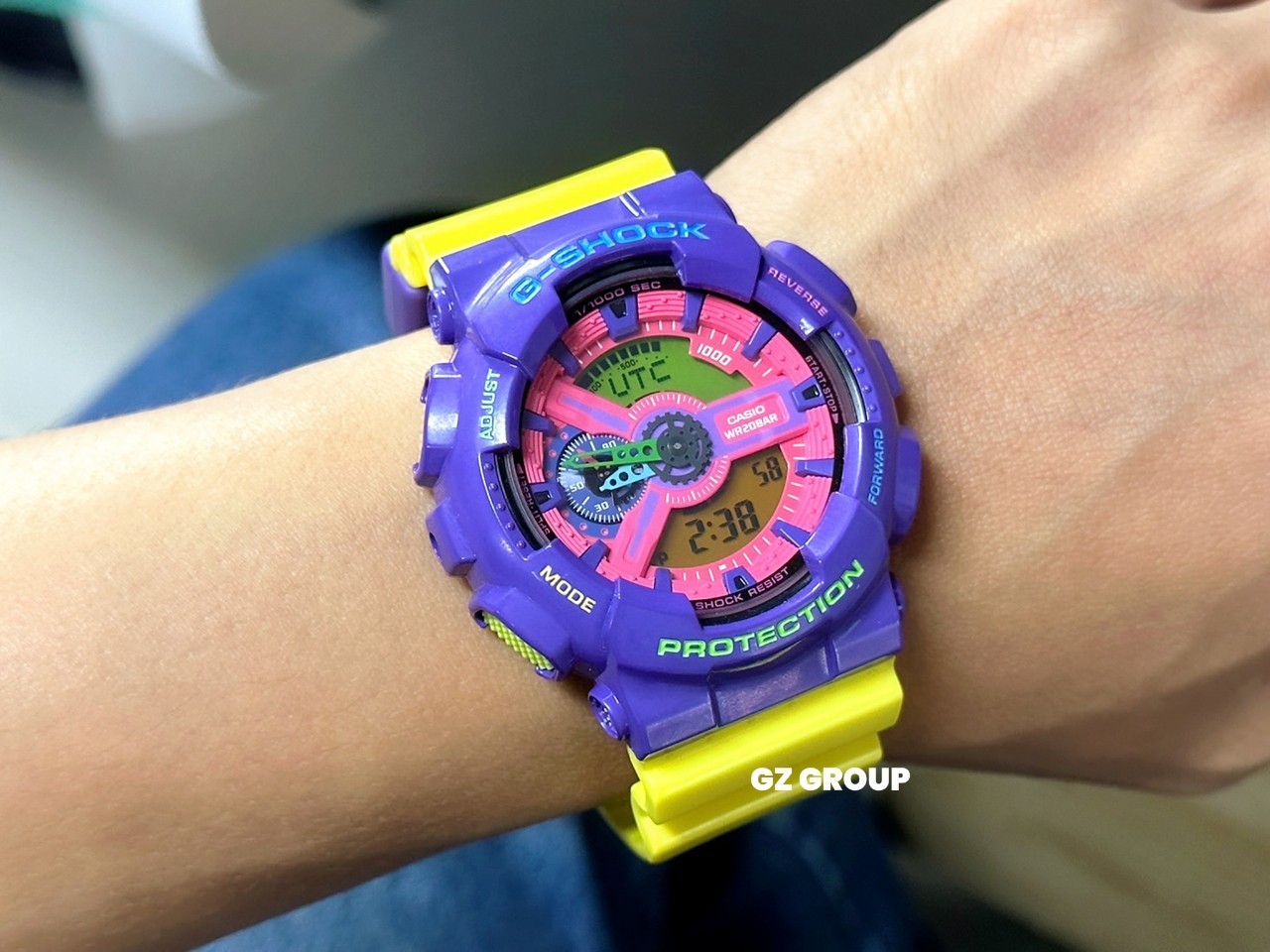 CASIO G-SHOCK นาฬิกาข้อมือ นาฬิกากันน้ำ นาฬิกาของแท้ ประกันศูนย์ CMG 1 ปี รุ่น GA-110HC-6A นาฬิกาสีม่วง