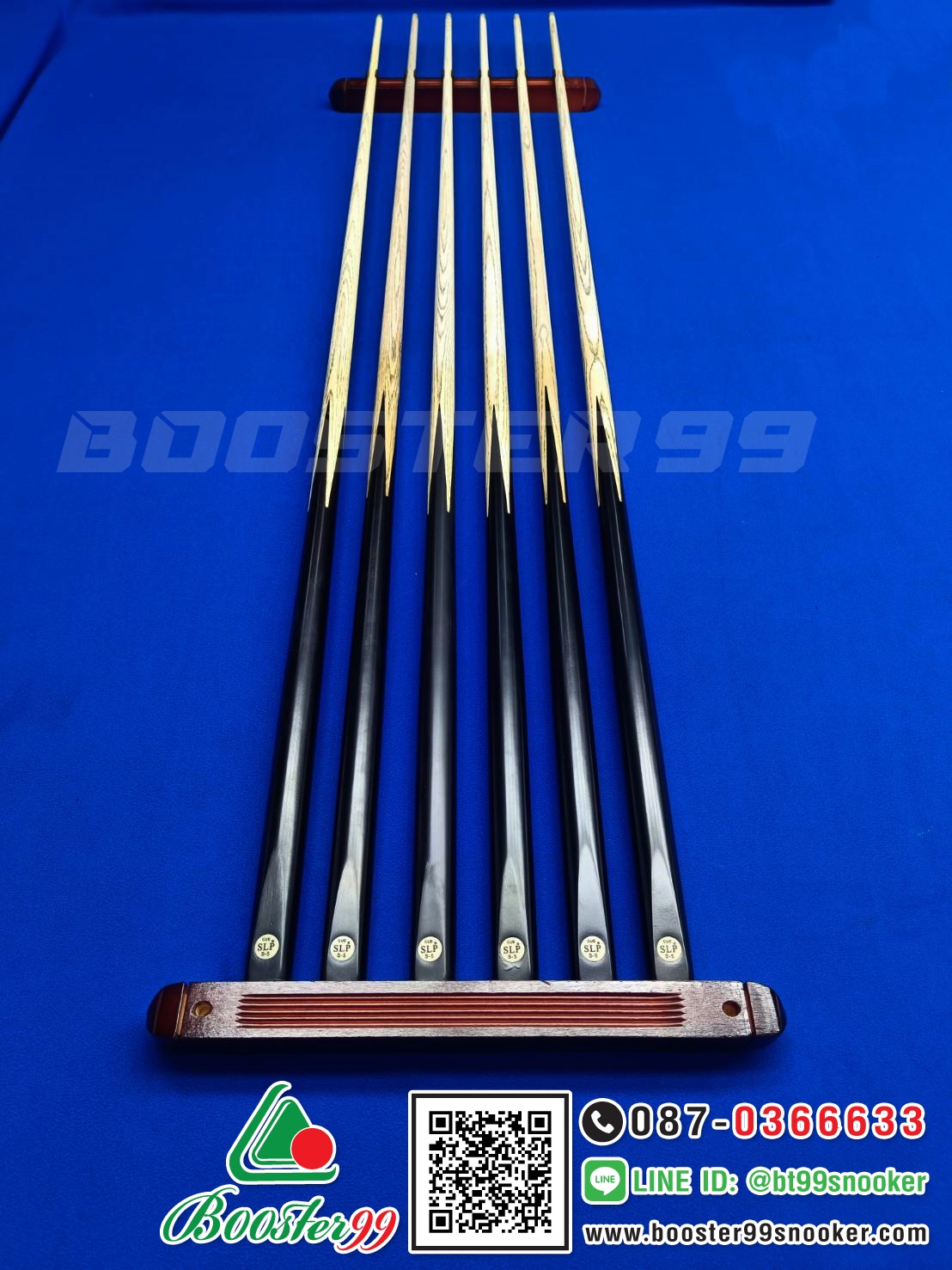 [TN04-TN05] ที่วางไม้คิว ติดผนัง แบบไม้ ( มีแบบ6ด้าม / แบบ8ด้าม )