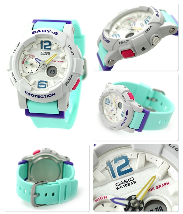 CASIO BABY-G นาฬิกาข้อมือ นาฬิกากันน้ำ นาฬิกาของแท้ ประกันศูนย์ CMG 1 ปี รุ่น BGA-180-3B นาฬิกาสีฟ้า