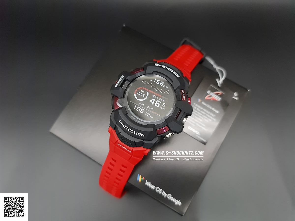 CASIO G-SHOCK นาฬิกาข้อมือ นาฬิกากันน้ำ นาฬิกาของแท้ ประกันศูนย์ CMG 1 ปี รุ่น GSW-H1000-1A4 นาฬิกาสีแดง