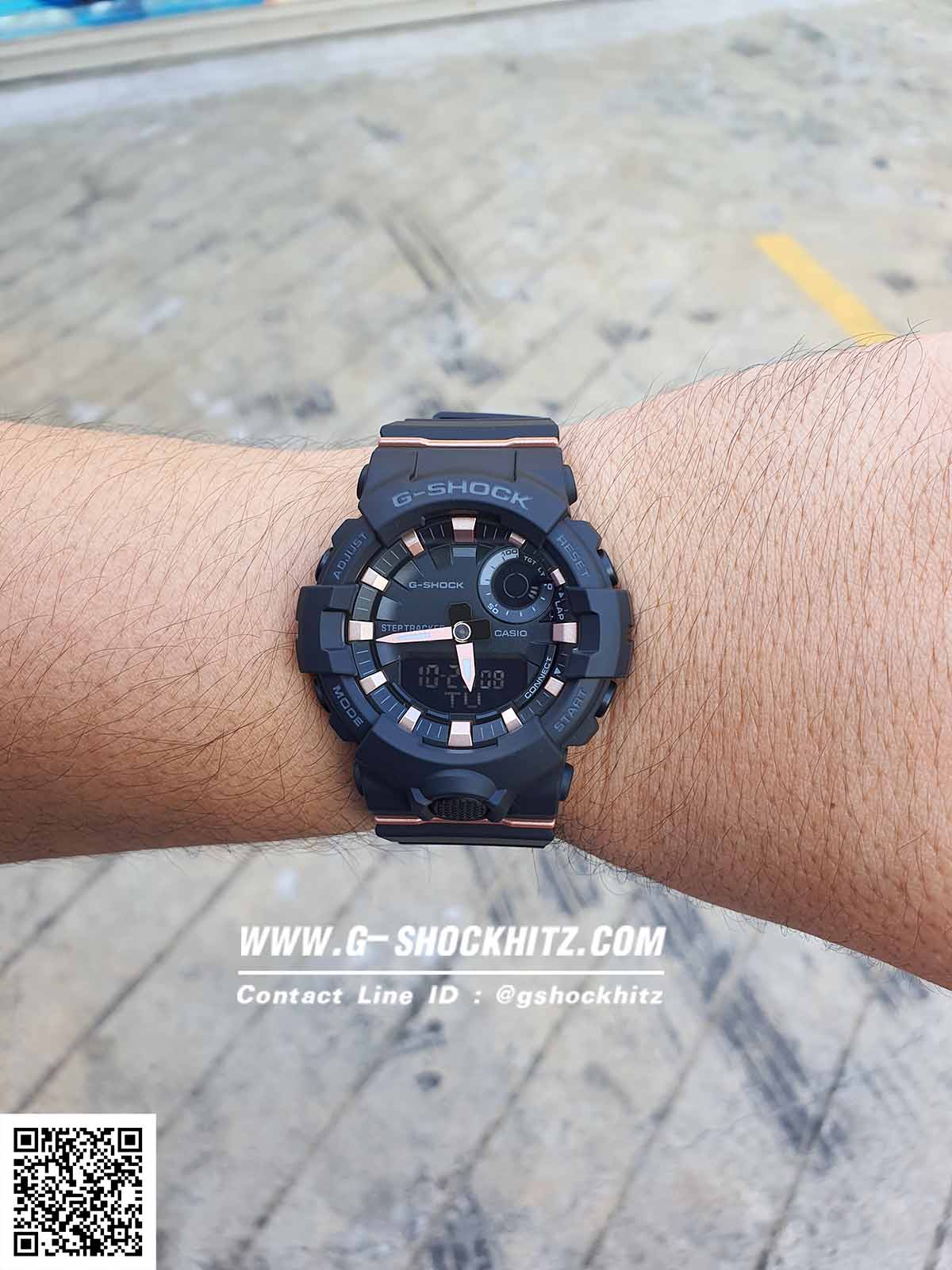CASIO G-SHOCK นาฬิกาข้อมือ นาฬิกากันน้ำ นาฬิกาของแท้ ประกันศูนย์ CMG 1 ปี รุ่น GMA-B800-1A นาฬิกาสีดำ