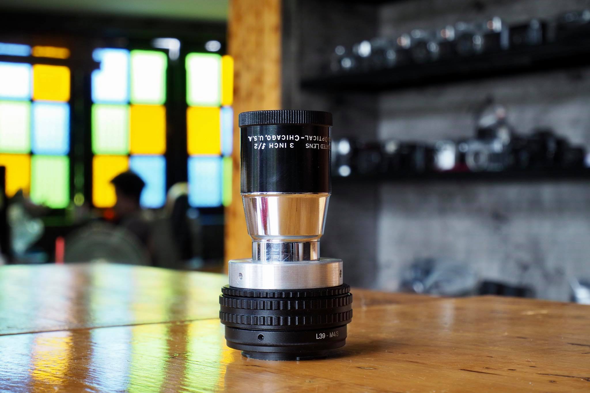 16MM.COATED LENS 3 INCH.(75mm)F2 SIMPSOM OPTICAL CHICACO USA. MODIFLY M4/3 MOUNT