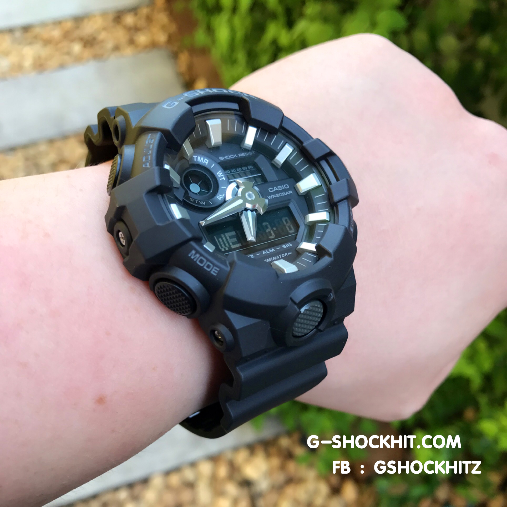 CASIO MID YEAR SALE G-SHOCK นาฬิกาข้อมือ นาฬิกากันน้ำ นาฬิกาของแท้ ประกันศูนย์ CMG 1 ปี รุ่น GA-700-1B นาฬิกาสีดำ