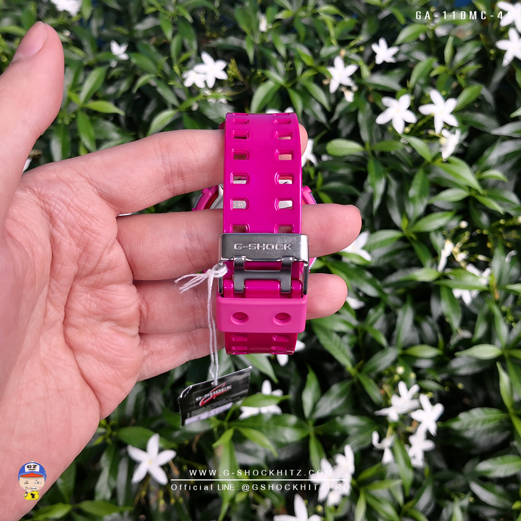 CASIO G-SHOCK นาฬิกาข้อมือ นาฬิกากันน้ำ นาฬิกาของแท้ ประกันศูนย์ CMG 1 ปี รุ่น GA-110MC-4A นาฬิกาสีชมพู