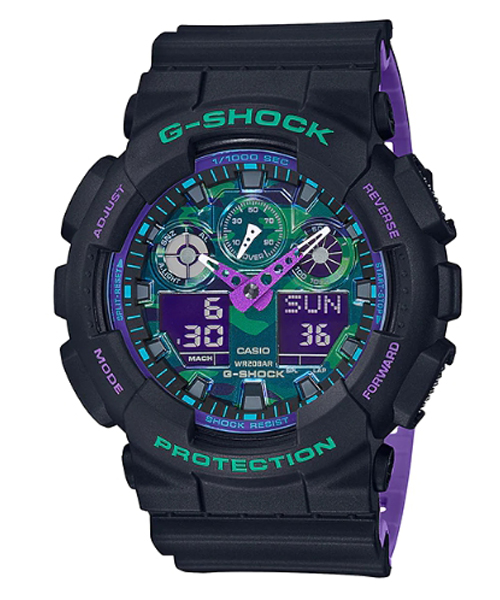 CASIO MID YEAR SALE G-SHOCK พร้อมส่ง นาฬิกาข้อมือ นาฬิกากันน้ำ นาฬิกาของแท้ ประกันศูนย์ CMG 1 ปี รุ่น GA-100BL-1A นาฬิกาสีดำ