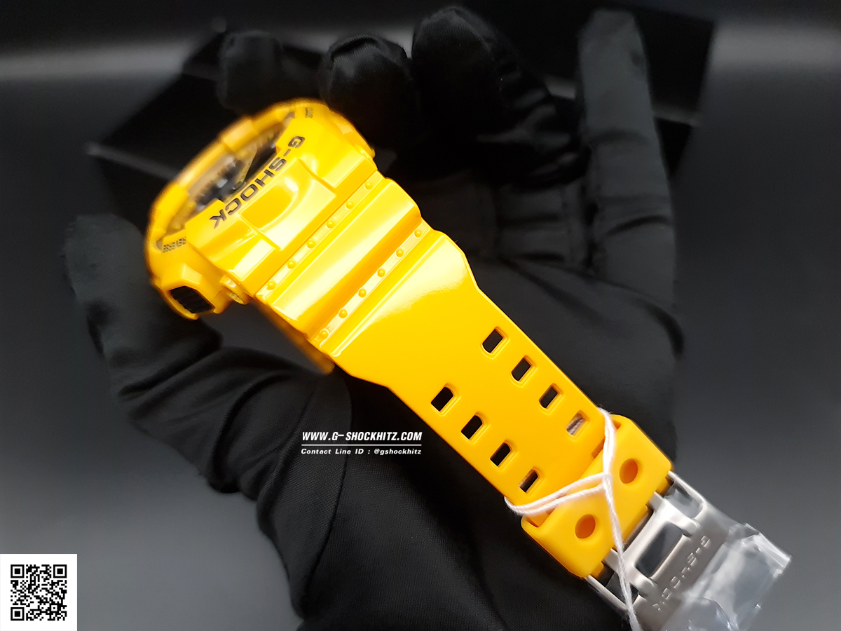 CASIO G-SHOCK นาฬิกาข้อมือ นาฬิกากันน้ำ นาฬิกาของแท้ ประกันศูนย์ CMG 1 ปี รุ่น GA-100A-9A นาฬิกาสีเหลือง