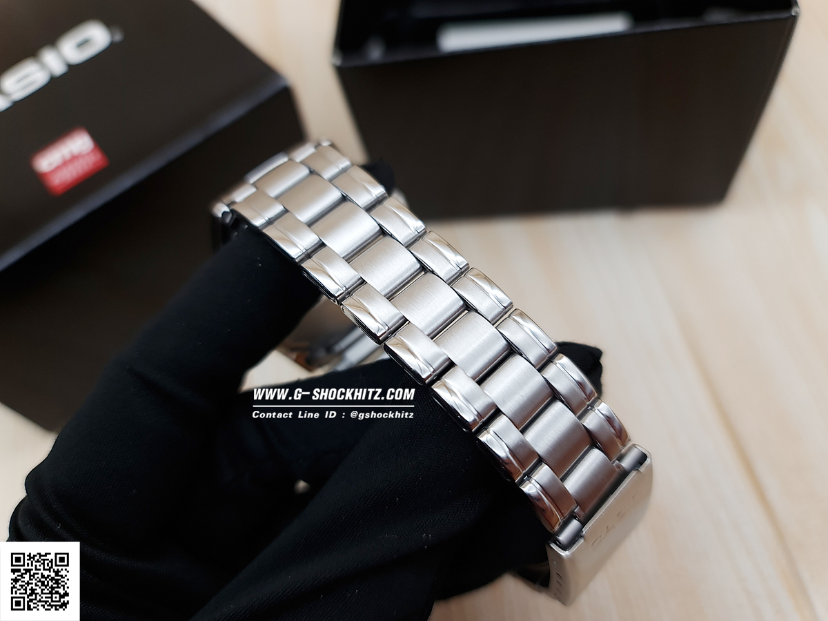 CASIO นาฬิกาคาสิโอ นาฬิกาข้อมือ นาฬิกากันน้ำ นาฬิกาของแท้ ประกันศูนย์ CMG 1 ปี รุ่น MTP-1215A-1A นาฬิกาสีเงิน